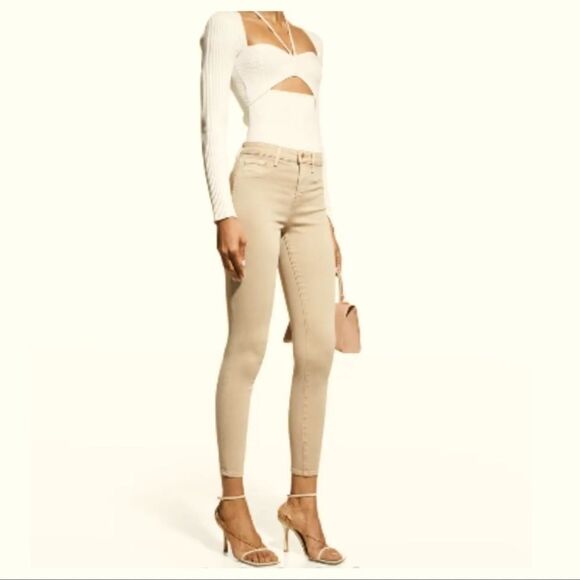 L’AGENCE Margot High Rise Skinny Jeans in Biscuit 28 - Picture 1 of 7